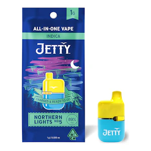 Jetty Extracts | Northern Lights #5 | Gold All-In-One Vape | 1g