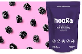Hooga Strain Specific Solventless Gummies - Blackberry Lemonade / Strain: Runtz Mintz - 100mg per bag | 10mg per piece | 10 pack