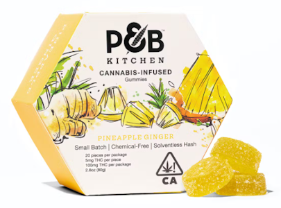 P&B Kitchen - Pineapple Ginger Gummies 100mg