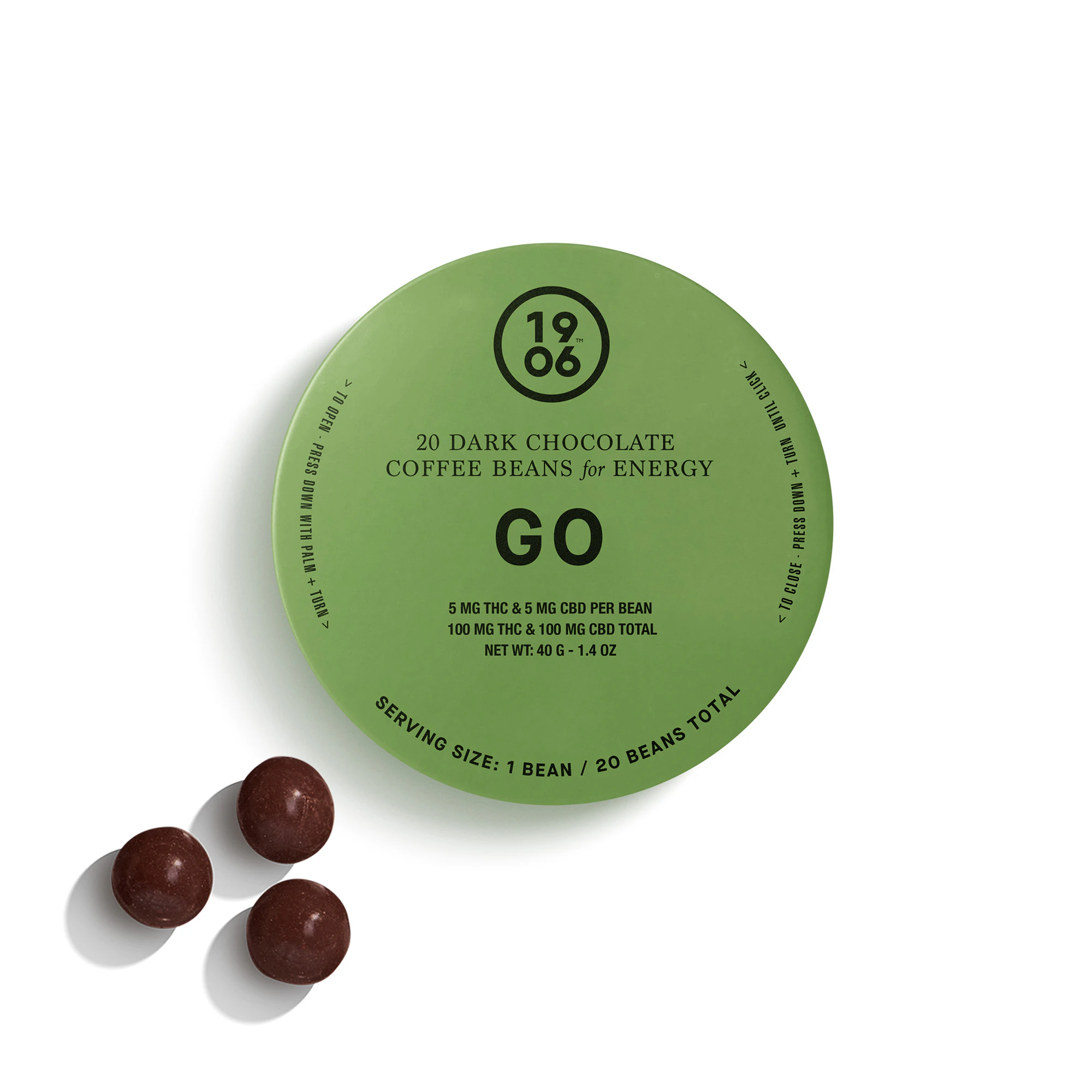1906 New Highs - Go Beans | Edible | 5mg x 20pk | 1906 Main Image
