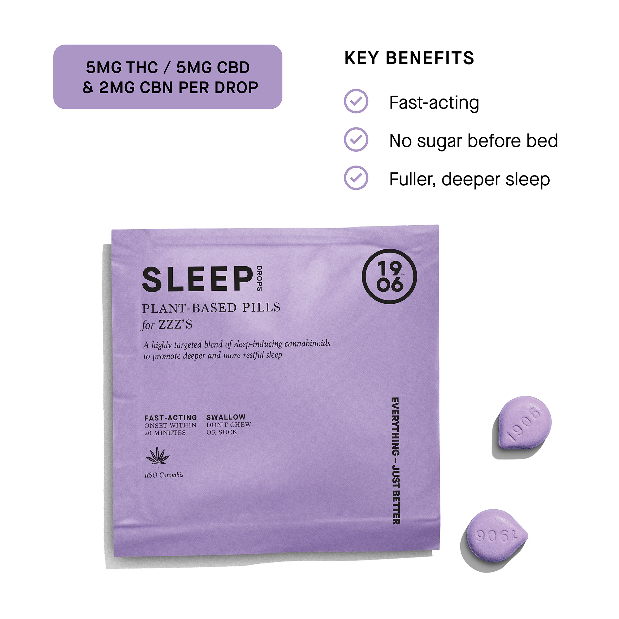1906 - 1906 | Edible | Sleep Drops | 2-pack | 5mg Main Image