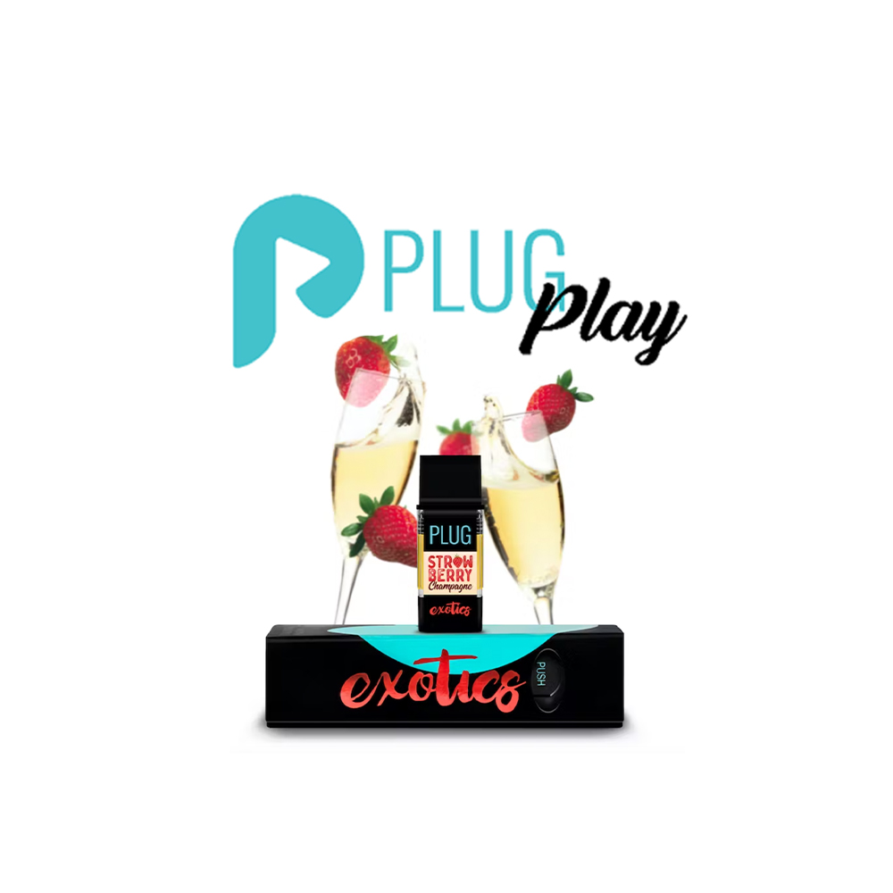 PLUGplay Exotics Strawberry Champagne Cartridge 1g Shop The