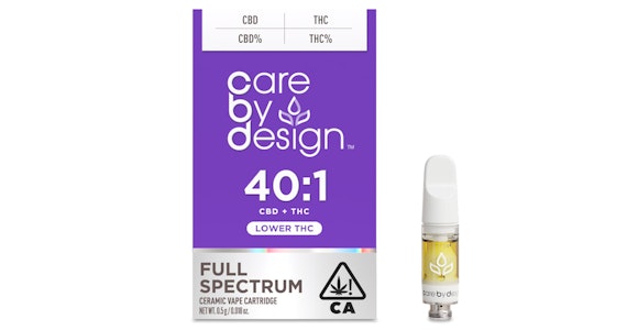 CARE BY DESIGN - [CARE BY DESIGN] Cartridge - 1g - CBD:THC 40:1 (Low THC)
