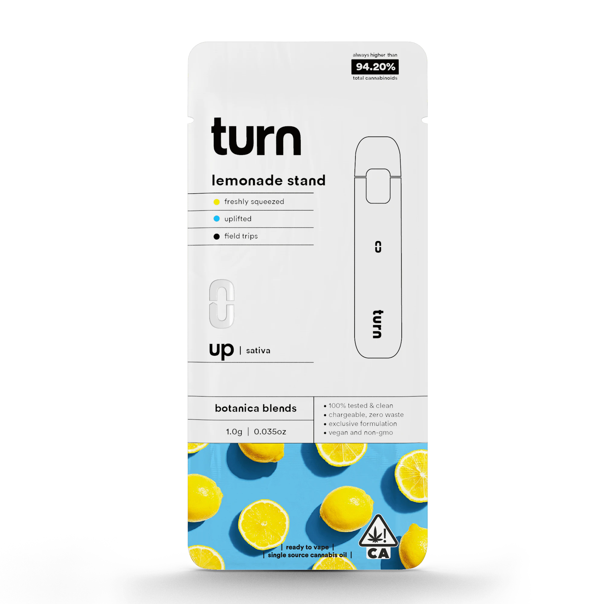 TURN- BOTANICA BLENDS - LEMONADE STAND VAPE POD - TURN - 1g Main Image