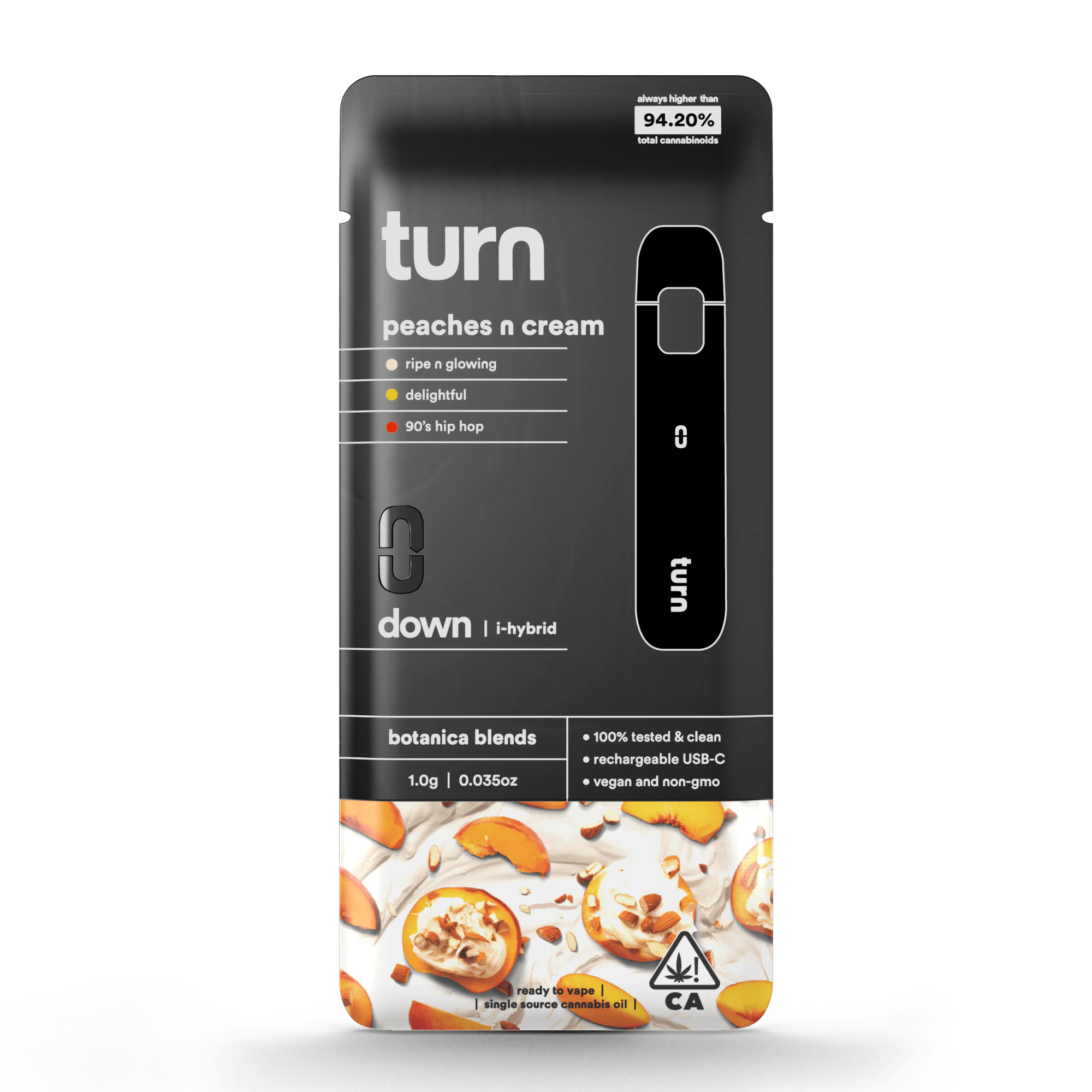 turn - TURN peaches n cream (i-hybrid) / botanica blends / 1g disposable Main Image