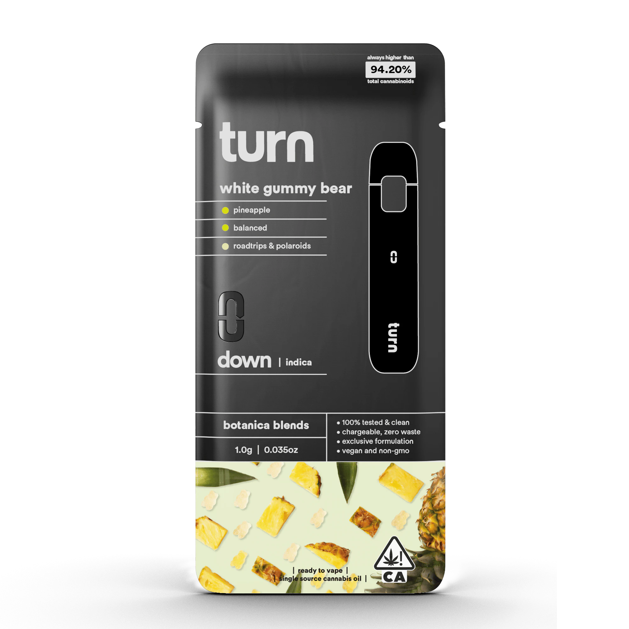 turn - white gummy bear (indica) / botanica blends / 1g disposable Main Image
