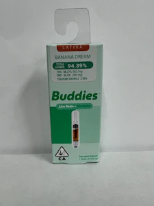 Buddies - Banana Dream 1g Live Distillate Cart - Buddies