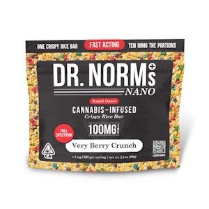 DR. NORM'S - Dr. Norm's - 100mg NANO- Rice Krispy Treat Very Berry Crunch