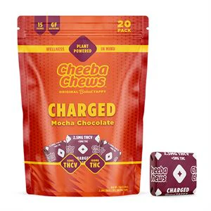 Cheeba Chews - Mocha Chocolate (100mg) 50mgTHCv- Charged Energy  Chews Main Image
