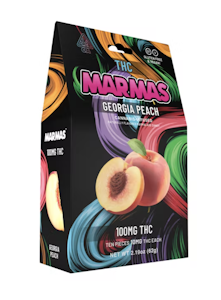 Marma's - Indica Georgia Peach  | 100mg THC Gummies | Marmas
