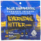 Blue Raspberry 100mg Live Resin Single Gummy - Everyday
