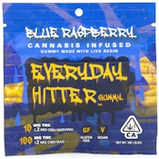 Blue Raspberry 100mg Live Resin Single Gummy - Everyday Hitter