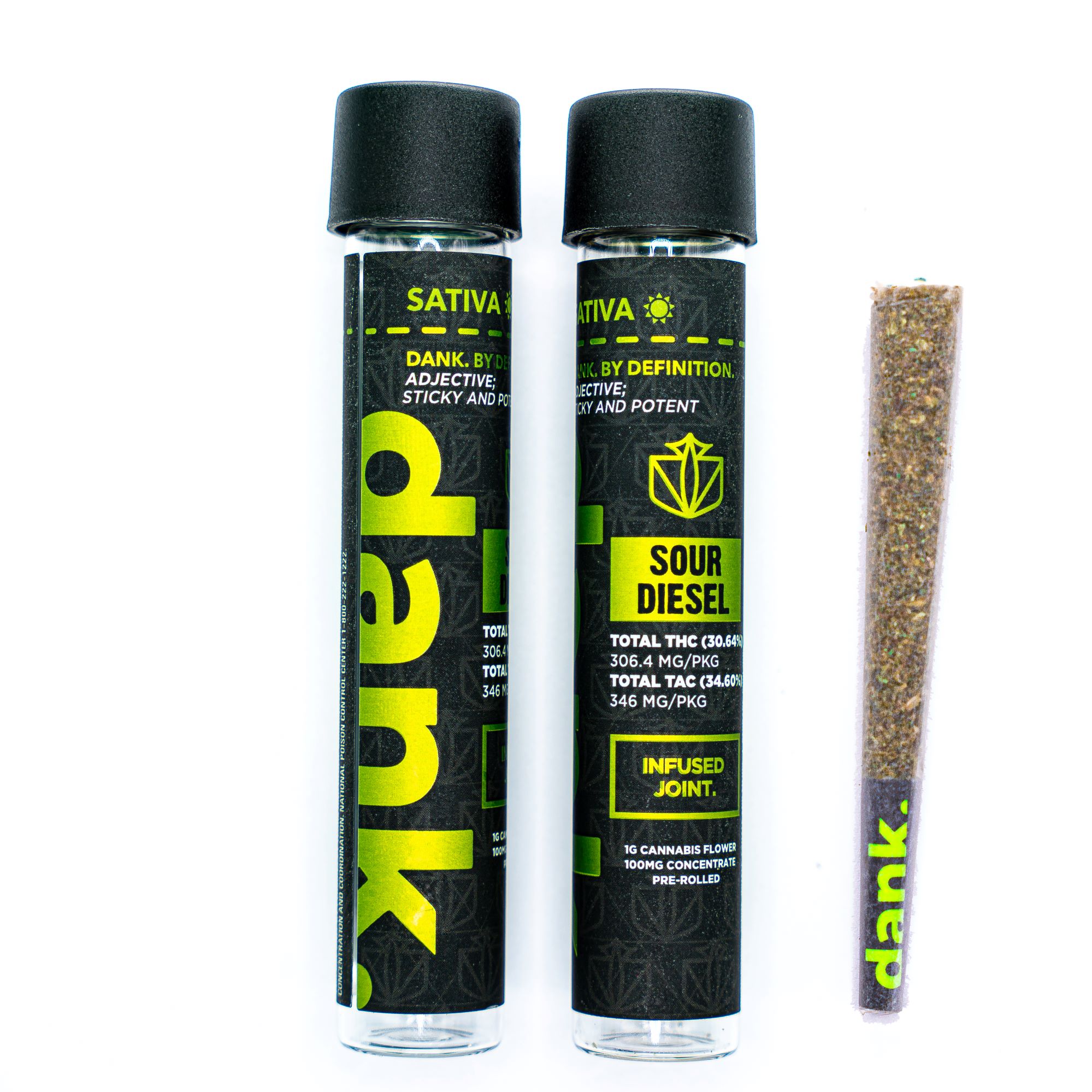 Dank Infused Preroll 1g Sour Diesel Sativa The