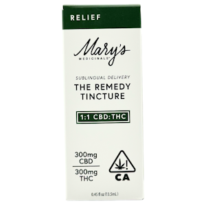 MARY'S MEDICINALS - Marys Medicinals - Relief Remedy - 1:1 CBD:THC - Tincture - 300mg