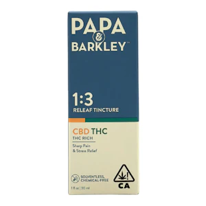 Papa & Barkley - Papa & Barkley - Releaf Tincture CBD/THC - 1:3 - 30ml
