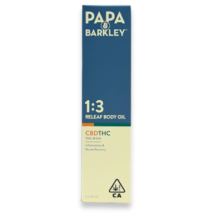 PAPA & BARKLEY - Papa & Barkley - Relief Body Oil - 1:3 CBD /THC - Wellness - 2oz