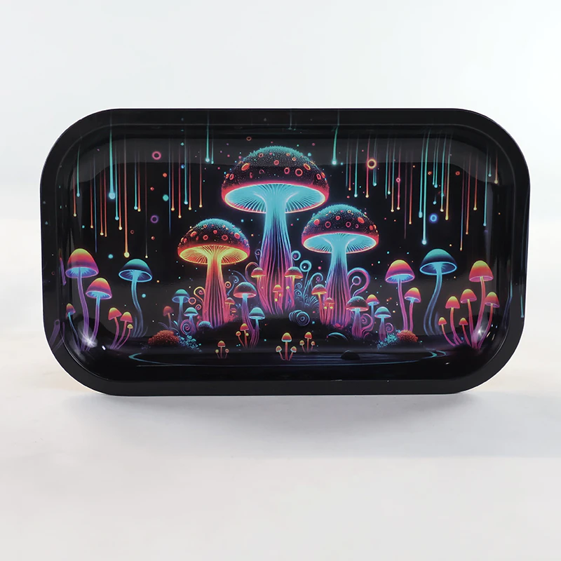 SIREEL - SirEEL | Neon Mushrooms Rolling Tray | 10.6" x 6.3" Main Image