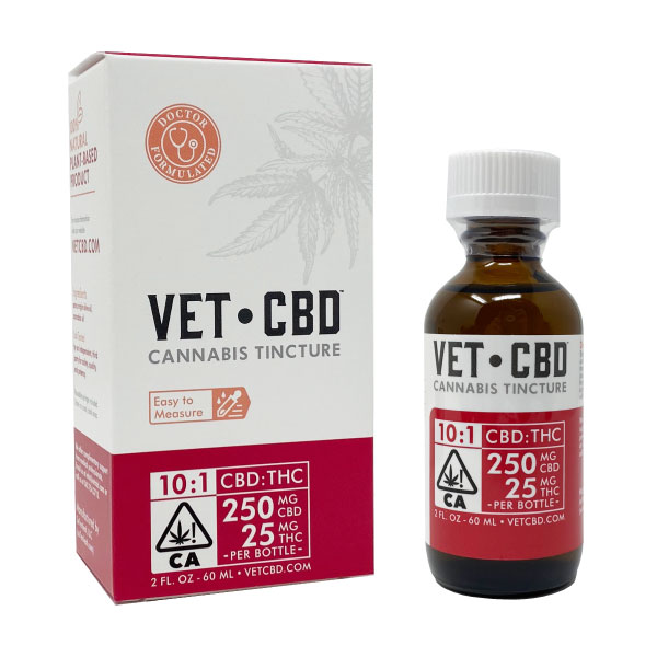 VET CBD 10:1 Tincture 60ML (250mg CBD/ 25mg THC) - Sacram...