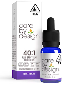 Care By Design - 40:1 CBD:THC Full Spectrum Drops - (600mg:15mg) 615mg - 15ml [Care by Design]