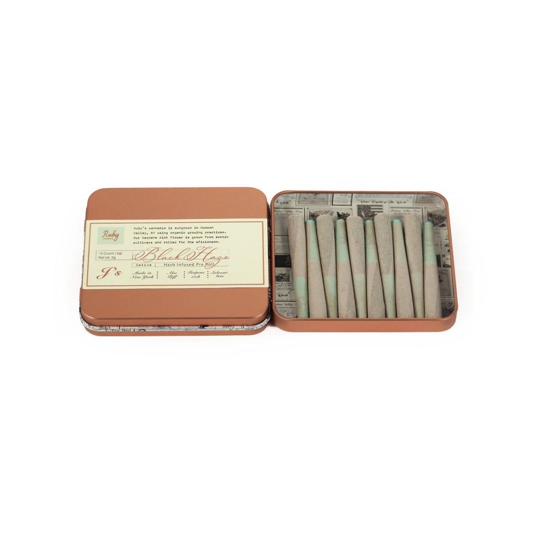 Ruby Farms - Ruby Farms | Amnesia Haze | Hash Infused Pre-Roll 10 Pack | 5g Main Image