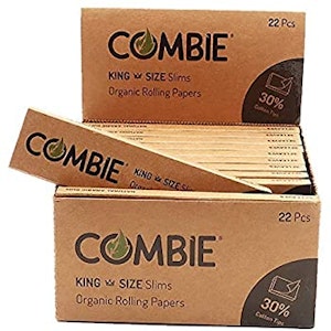 Combie King Size Slim Organic Rolling Papers + Tips