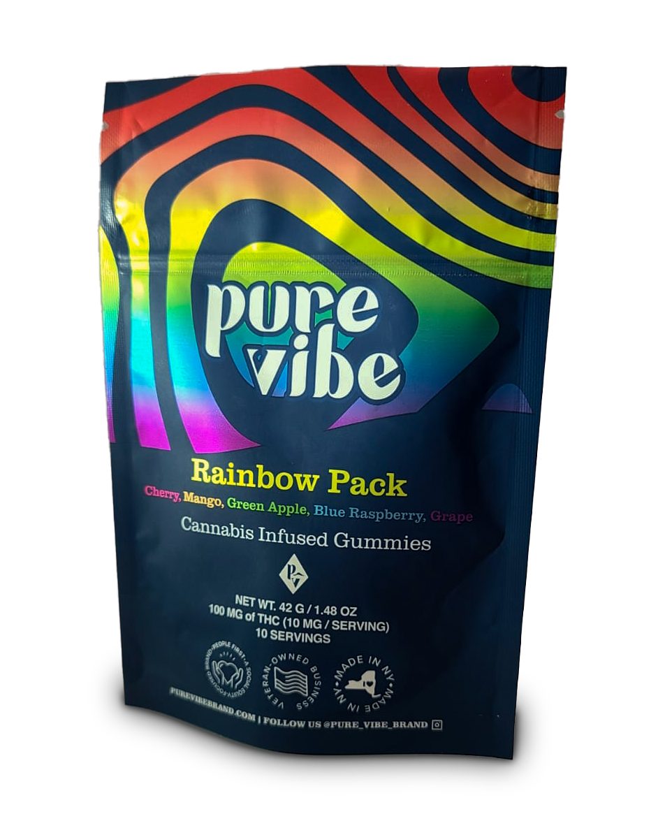 Pure Vibe Rainbow 100mg Edible Housing Works Cann...