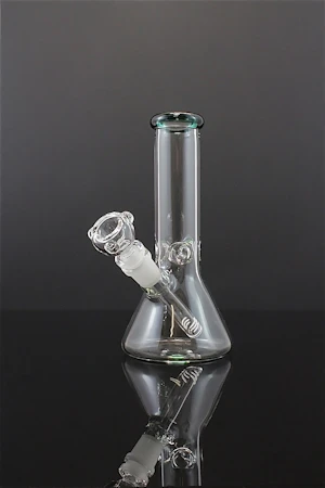 #29 Mini Glass Bong with color mouthpiece