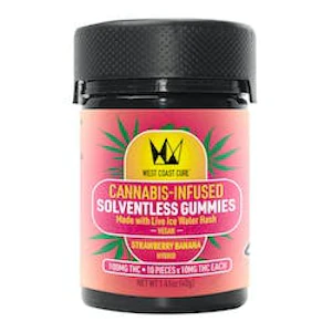 WEST COAST CURE - West Coast Cure - Strawberry Banana - 10mg Hash Gummies 10pk