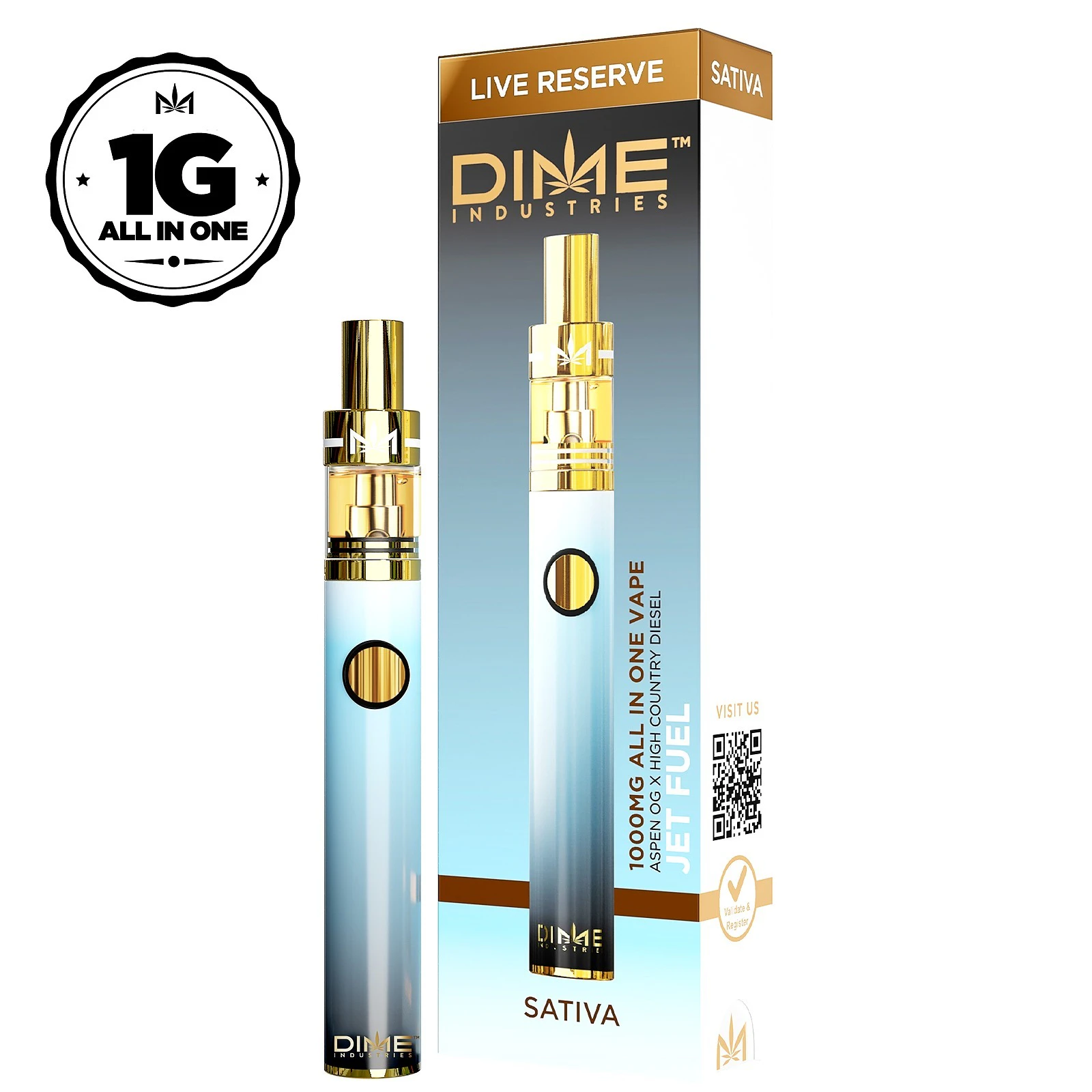 Dime Industries - Dime Industries Jet Fuel Live Reserve Disposable 1g Main Image