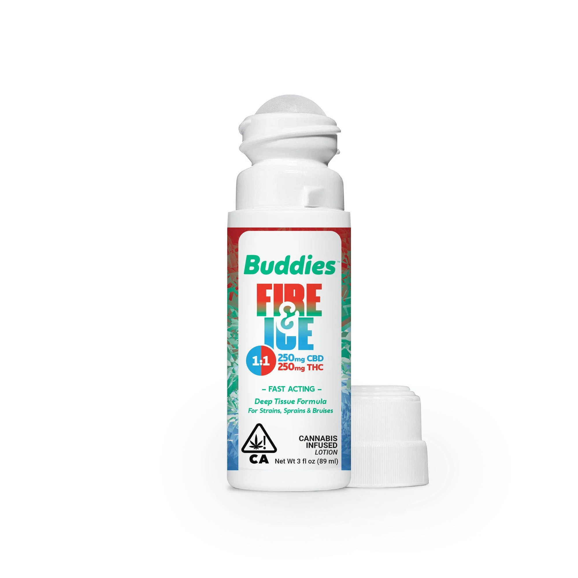 Buddies - Fire & Ice  | 1:1 THC:CBD Roll On | Buddies Main Image