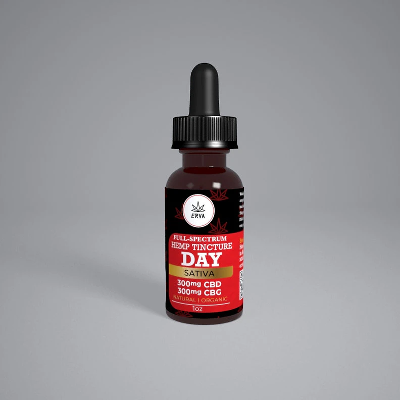 ERVA - Day Full Spectrum Tincture - 300mg CBD, 300mg CBG - ERVA Main Image