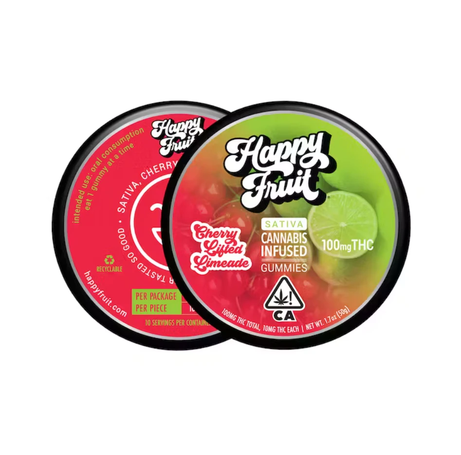 Happy Fruit - CHERRY LIFTED LIMEADE GUMMIES 100MG - HAPPY FRUIT Main Image