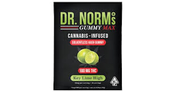 DR NORMS - [Dr. Norms] Solventless MAX Gummy - 100mg - Key Lime High (S)