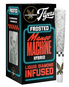 CLAYBOURNE - [CLAYBOURNE] FROSTED FLYERS 5 PACK PREROLLS - 2.5G - MANGO MACHINE (H)