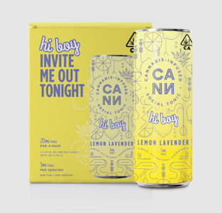CANN - [CANN] THC Drink 4 Pack - 5mg - Lemon Lavender Hi Boy (H)