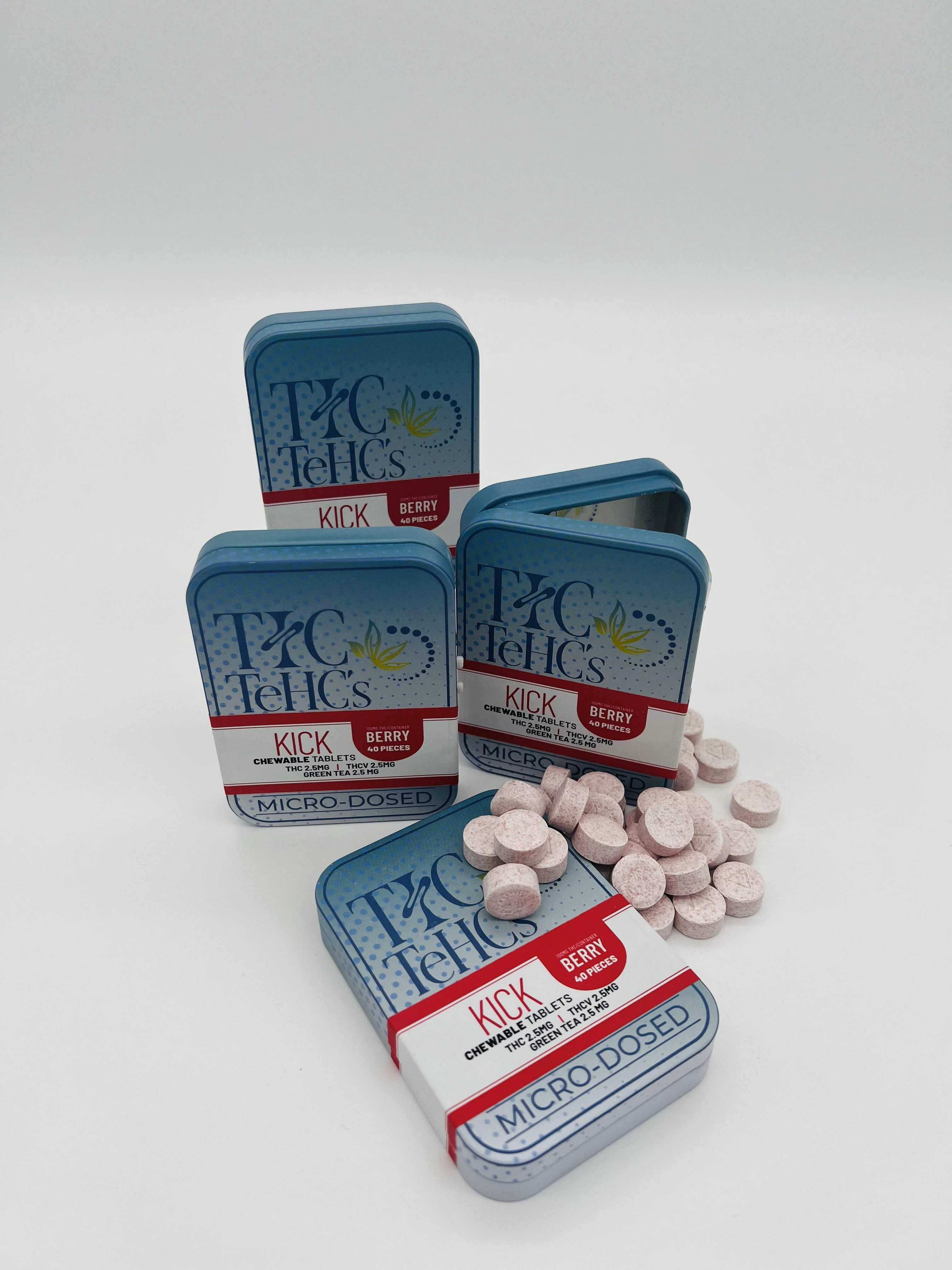 High TeHC - KICK - BERRY CHEWABLE TABLETS  (THC, THCV, GREEN TEA) (MICRO-DOSED) ADULT-USE Main Image