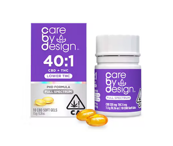 CARE BY DESIGN - [CARE BY DESIGN] CBD SOFT GELS - 40:1 - 10CT