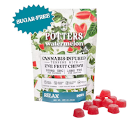 POTTERS: Watermelon Sugar-Free Live Fruit Chews 10-Piece/100mg (I)