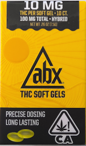 ABX - [ABX] THC SOFT GELS - 100MG TOTAL (10 MG EACH) -10 COUNT (H)