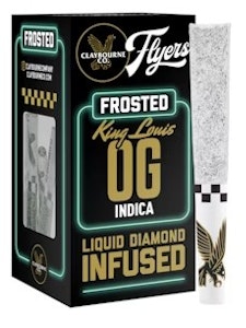 CLAYBOURNE - [CLAYBOURNE] FROSTED FLYERS 5 PACK PREROLLS - 2.5G - KING LOUIS OG (I)