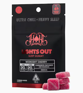 Heavy Hitters - [Heavy Hitters] CBN Gummies- 100Mg - Midnight Cherry (I)
