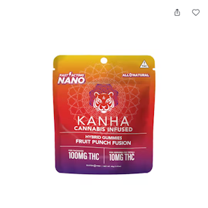 KANHA - [KANHA] THC GUMMY - 100 MG - NANO - FRUIT PUNCH FUSION (H)
