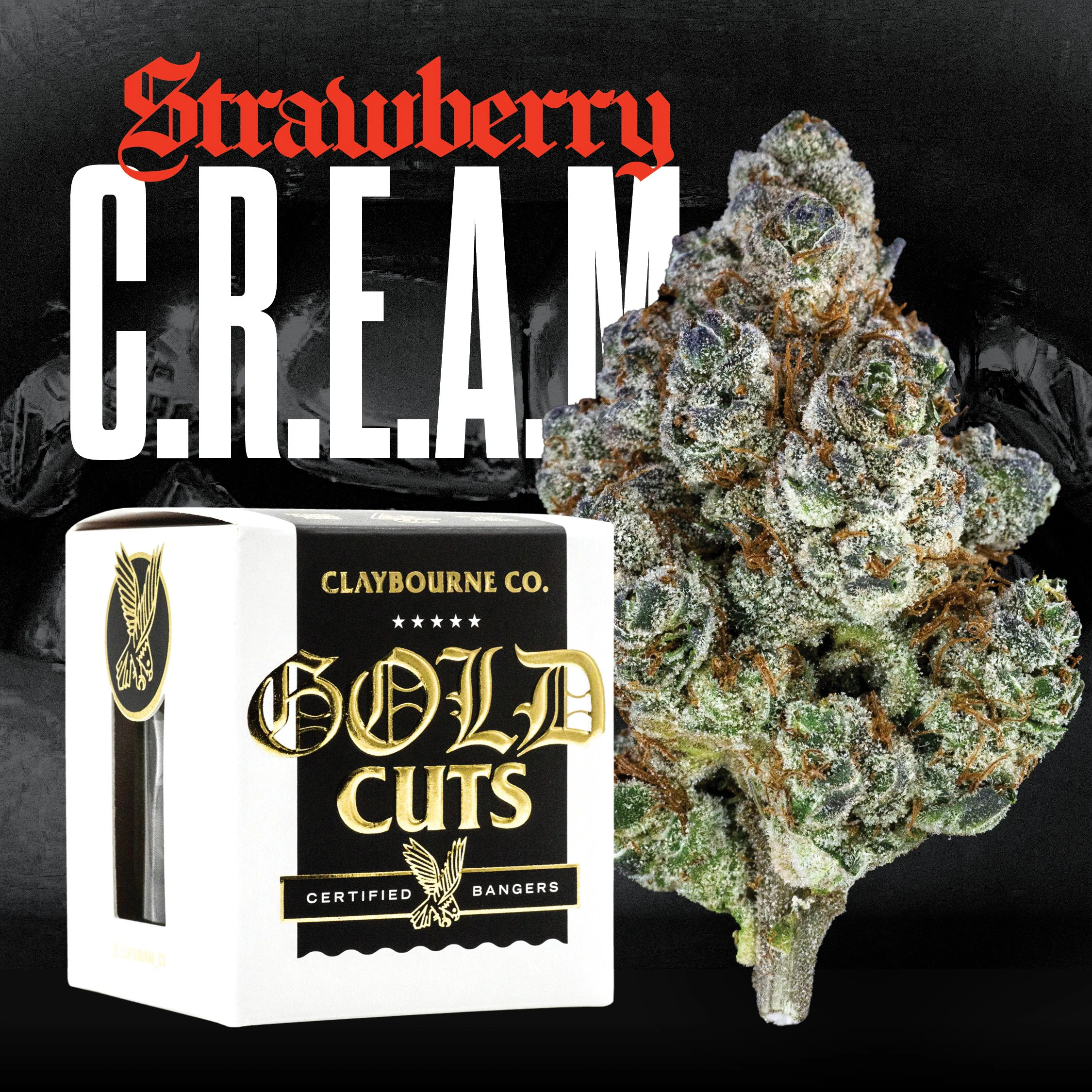 Claybourne Co. - [Claybourne] Gold Cuts Flower - 3.5g - Strawberry C.R.E.A.M. (S) Main Image