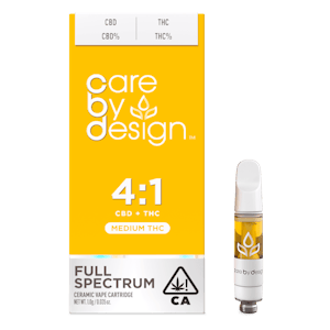 CARE BY DESIGN - [CARE BY DESIGN] Cartridge - 1g - CBD:THC 4:1 (Medium THC)