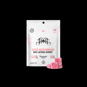 HEAVY HITTERS - [HEAVY HITTERS] NANO THC GUMMIES - 100MG - SOUR WATERMELON (H)