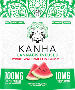 KANHA - [KANHA] THC GUMMIES - 100MG - WATERMELON (H)