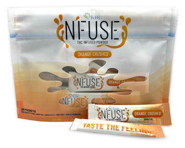 HIGH TEHC - NFUSE - ORANGE CRUSHED THC POWDER (20 PACKETS/10MG THC PER) ADULT-USE