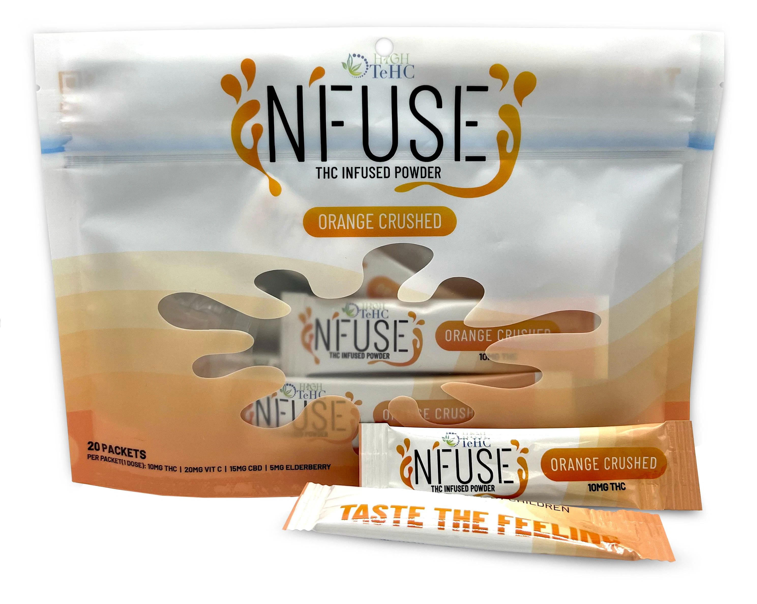 High TeHC - NFUSE - ORANGE CRUSHED THC POWDER (20 PACKETS/10MG THC PER) ADULT-USE Main Image