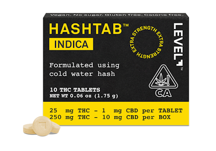 LEVEL - [LEVEL] HASHTAB 10 PACK - 250MG - INDICA
