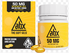 [ABX]  THC SOFT GELS - 1000MG TOTAL (50MG EACH) - 20 COUNT (H)